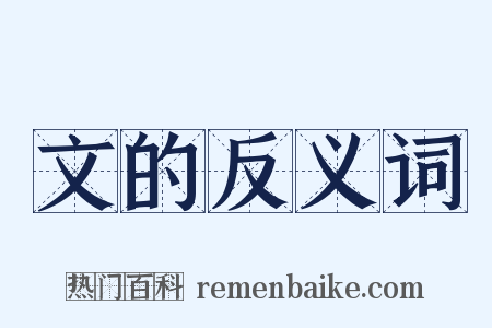 文的反义词是什么意思的图片